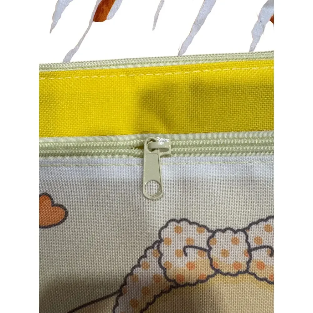 Pompompurin Sanrio canvas very sturdy documents/sheets folder zippers and strap